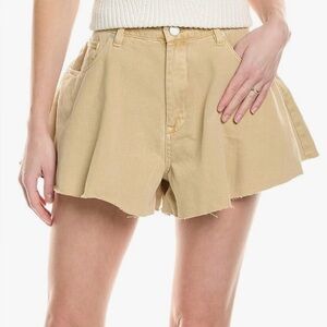 BLANKNYC Raw Hem Flared Denim Shorts Ginger Snap sz 27